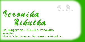 veronika mikulka business card